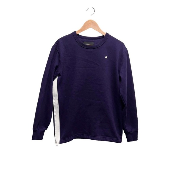 G-Star Raw Pullover Sweatshirt Core Zip‎ in Purple Men’s Size Small - Picture 1 of 9